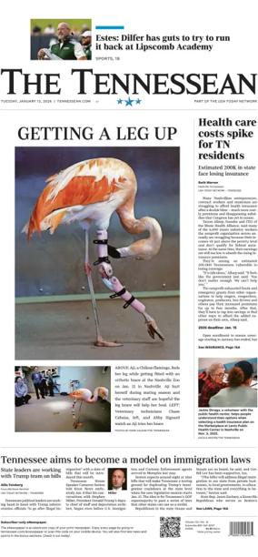 Cover of The Tennessean