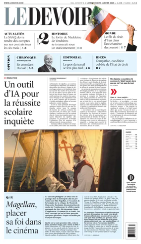 Cover of Le Devoir