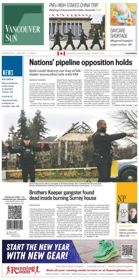 Cover of Vancouver Sun