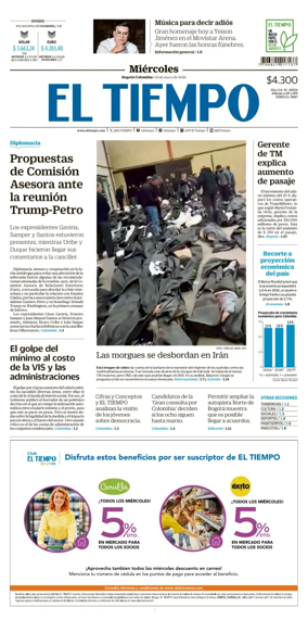 Cover of El Tiempo (Bogota)