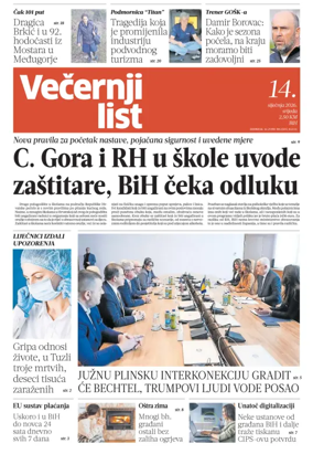 Cover of Vecernji list BiH