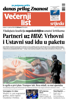 Cover of Vecernji list - Hrvatska