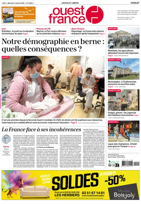 Cover of Ouest France (Cholet)
