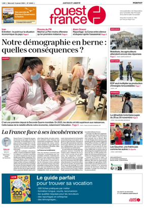 Cover of Ouest France (Pontivy)