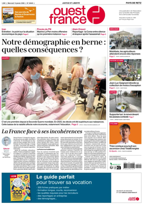 Cover of Ouest France (Pornic / Pays de Retz)