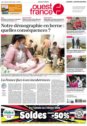 Cover of Ouest France (Quimper)
