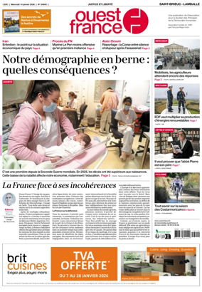 Cover of Ouest-France (Saint-Brieuc Lamballe)