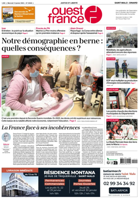 Cover of Ouest France (Saint-Malo)