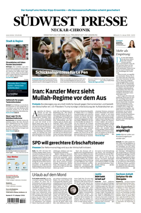 Cover of SUDWEST PRESSE - Neckar-Chronik