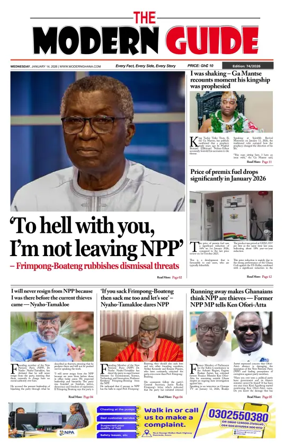 Cover of The Modern Guide Newspaper (Ghana)