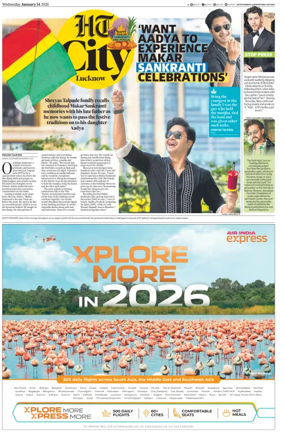 Cover of Hindustan Times (Lucknow) - Live