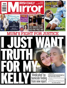 Cover of Irish Daily Mirror