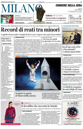 Cover of Corriere della Sera (Milano)