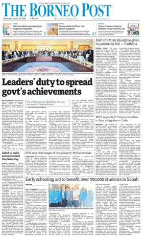 Cover of The Borneo Post (Sabah)