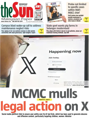 Cover of The Sun (Malaysia)