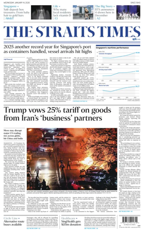 Cover of The Straits Times