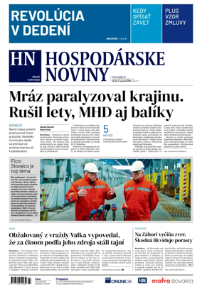 Cover of Hospodarske noviny