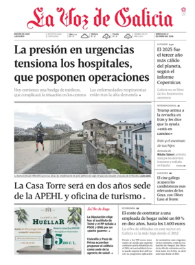 Cover of La Voz de Galicia (Lugo)