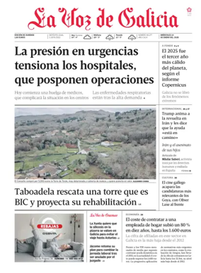 Cover of La Voz de Galicia (Ourense)