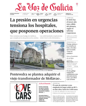 Cover of La Voz de Galicia (Pontevedra)