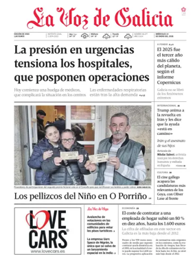 Cover of La Voz de Galicia (Vigo)