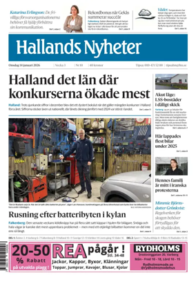 Cover of Hallands Nyheter