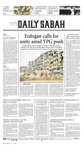 Cover of Daily Sabah (Turkey)