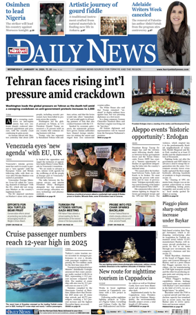 Cover of Hurriyet Daily News & Economic Review