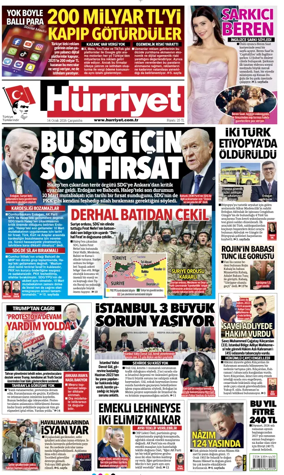 Cover of Hurriyet