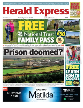 Cover of Herald Express (Torbay Brixham & South Hams Edition)