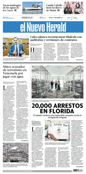 Cover of El Nuevo Herald