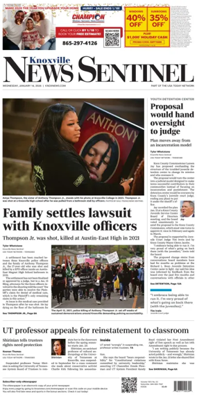 Cover of Knoxville News Sentinel