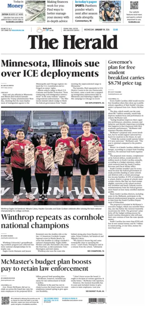 Cover of The Herald (Rock Hill)