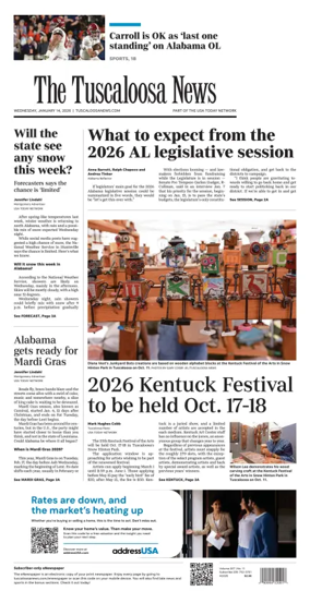 Cover of The Tuscaloosa News