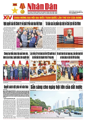 Cover of Nhan Dan newspaper