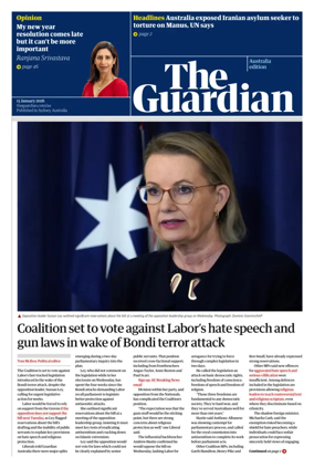 Cover of The Guardian Australia