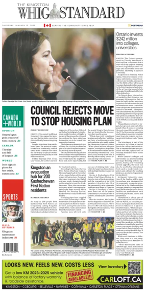 Cover of Kingston Whig-Standard