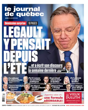 Cover of Le Journal de Quebec