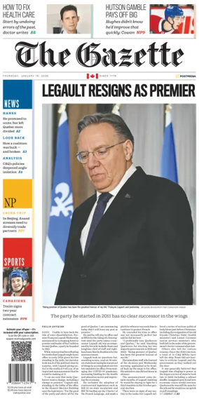 Cover of Montreal Gazette