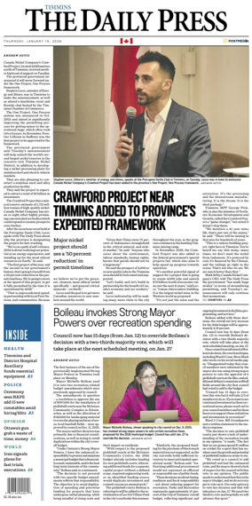 Cover of The Daily Press (Timmins)