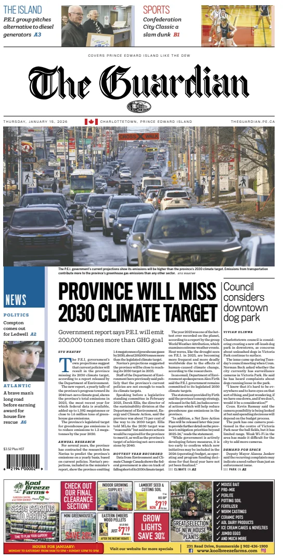 Cover of The Guardian (Charlottetown)