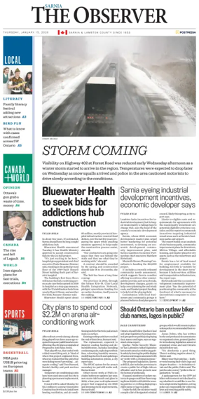 Cover of The Observer (Sarnia)