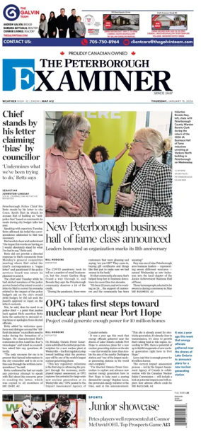 Cover of The Peterborough Examiner