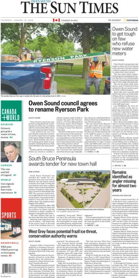 Cover of The Sun Times (Owen Sound)
