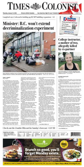 Cover of Times Colonist
