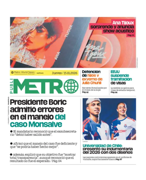 Cover of Publimetro Chile
