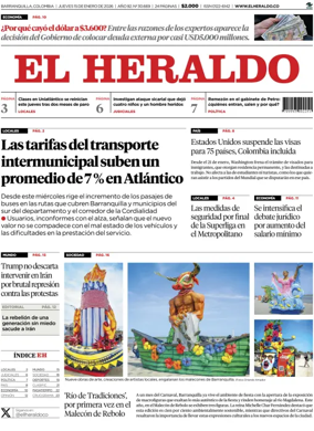 Cover of El Heraldo (Colombia)