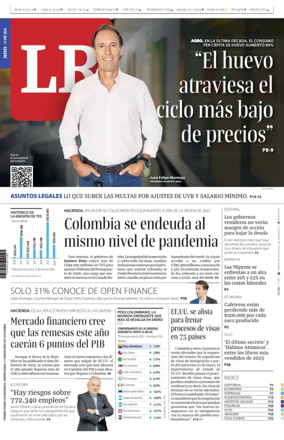 Cover of La Republica (Colombia)