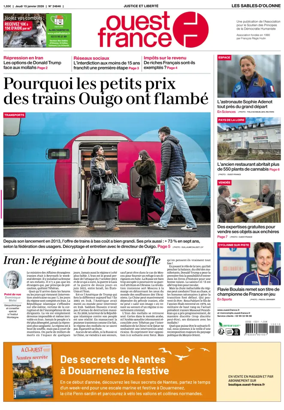 Cover of Ouest France (Les Sables-d'Olonne)