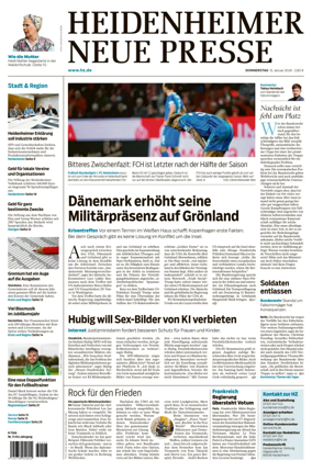Cover of Heidenheimer Neue Presse